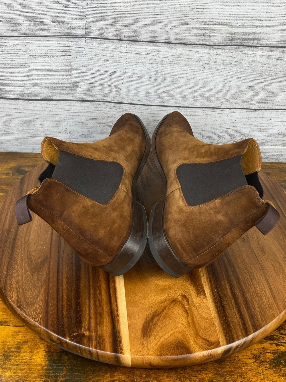 Magnanni Shaw II Men's Cognac Suede Chelsea Boots Shoe Size 9.5 M